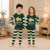 GREEN ROLL UP PRINTED KIDS WEAR