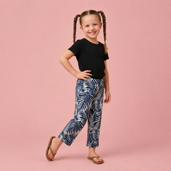 BLACK PLAN SHIRT & PRINTED Trouser KIDS WEAR