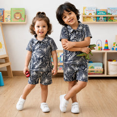 SAME PRINTED SHIRT AND SHORT SET