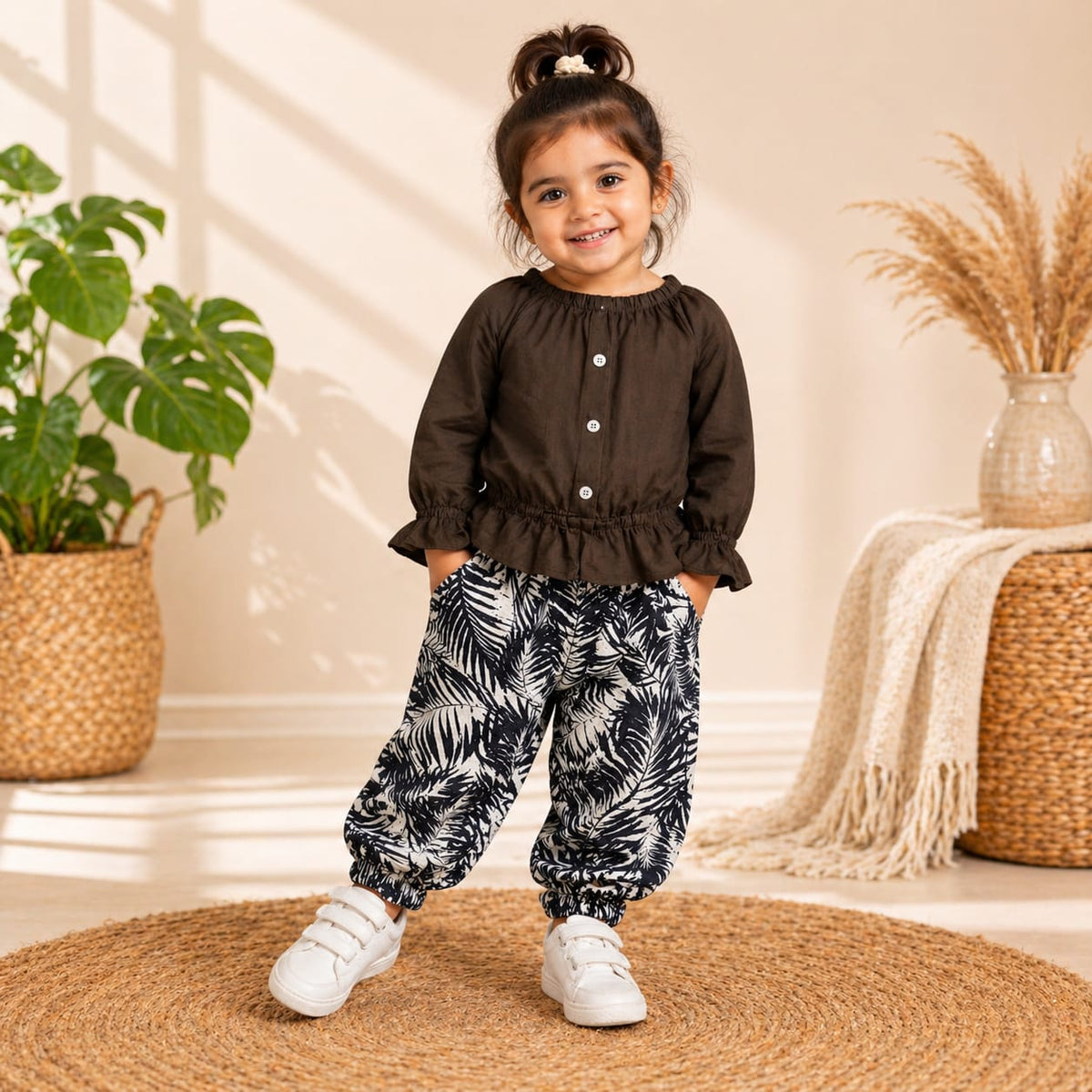 BROWN  LITTLE CROWN STYLE SET